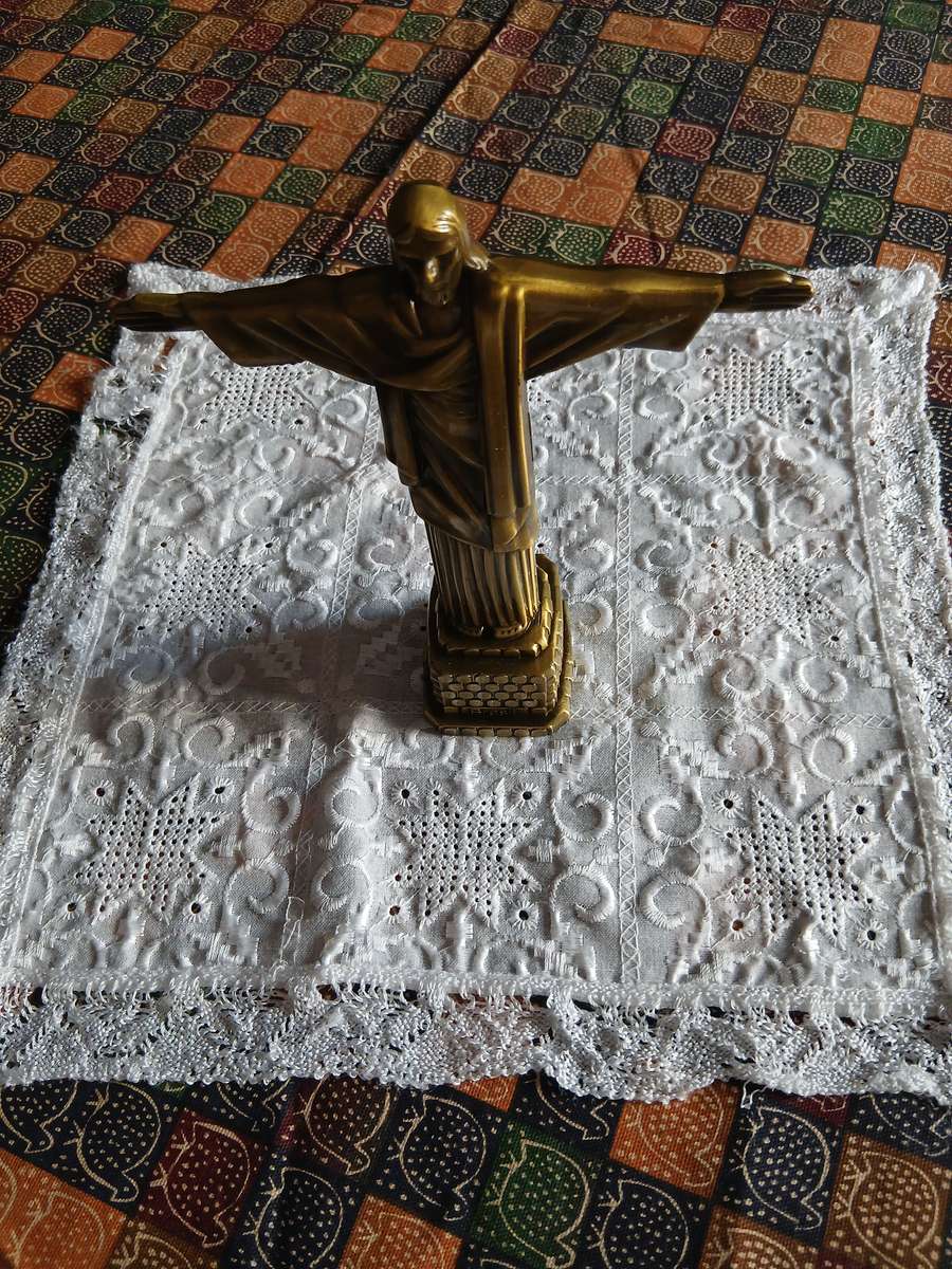 CHRIST THE REDEEMER METAL STATUE