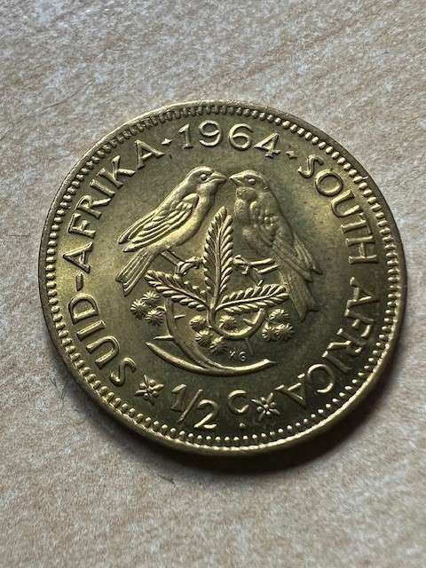 1964 RSA 1/2 cents (1st Decimal series)