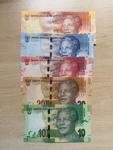 SAME SERIAL NUMBER SA BANK NOTES - PREFIX "NM" Very Low Number notes, SET No #53