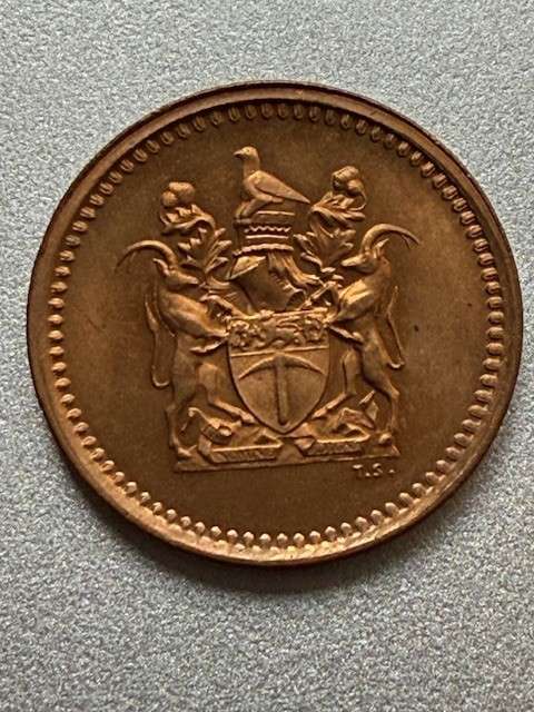 1977 Rhodesia 1 cent Uncirculated coin