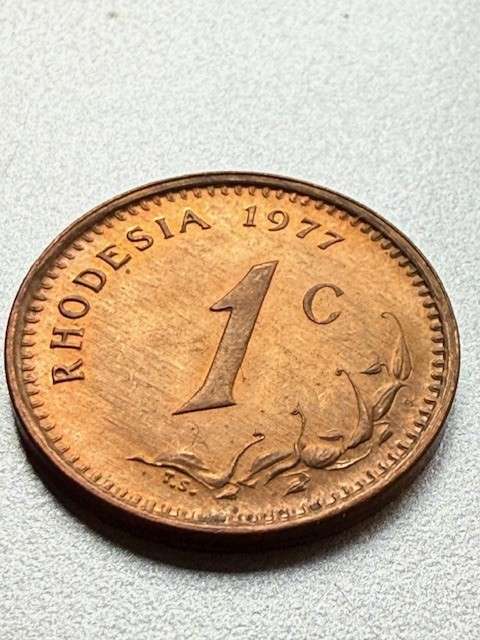 1977 Rhodesia 1 cent Uncirculated coin