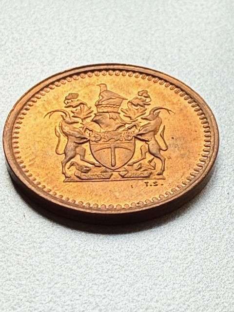 1977 Rhodesia 1 cent Uncirculated coin