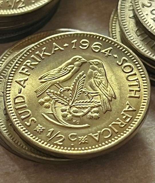1964 RSA 1/2 cents (1st Decimal series)