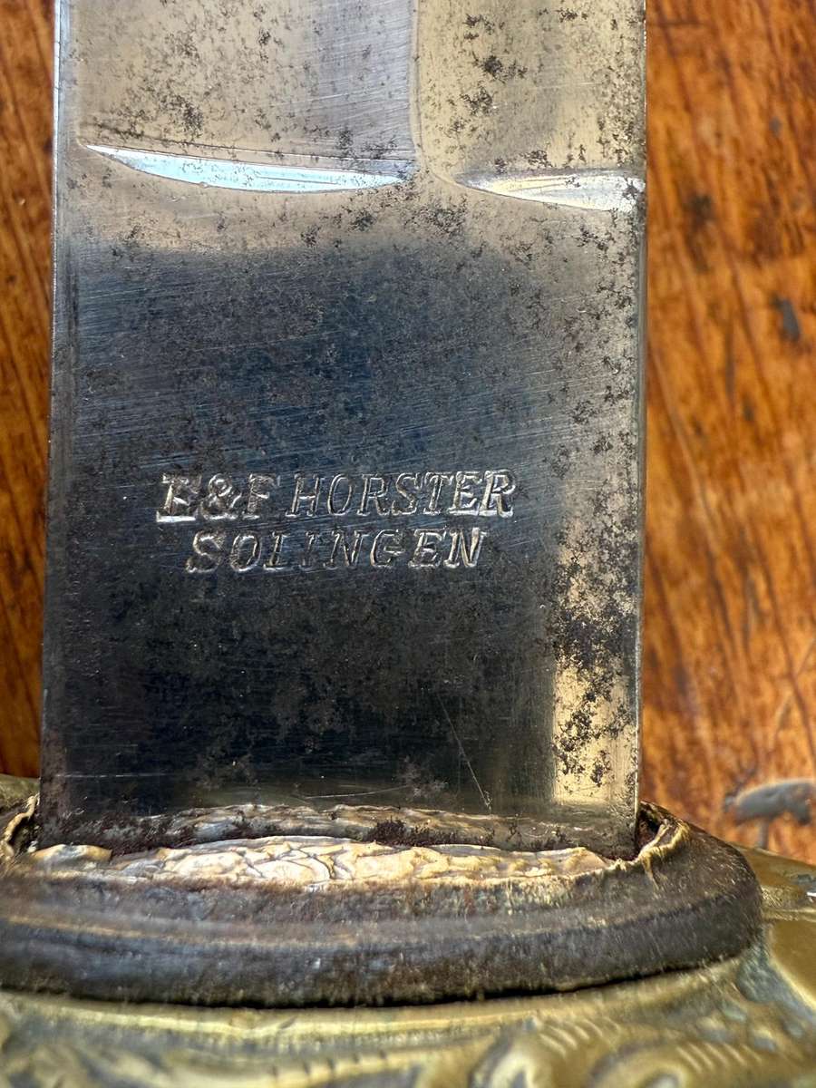 Sword with Scabbard stamped E & F Horster, Solingen.