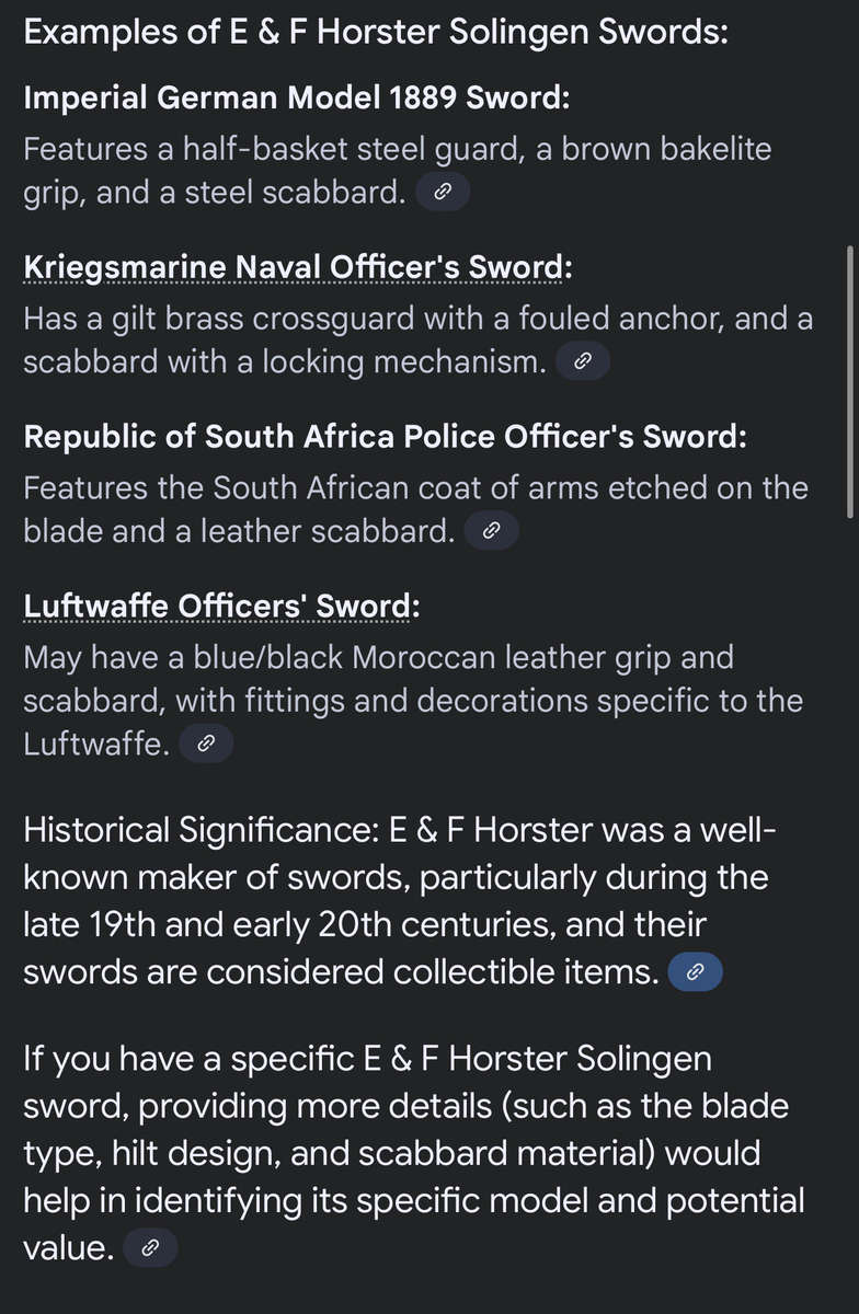 Sword with Scabbard stamped E & F Horster, Solingen.