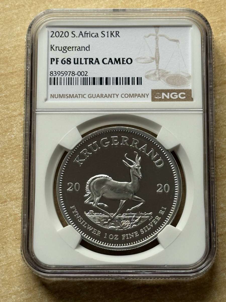 2020 Proof Silver Krugerrand - NGC graded PF69 Ultra Cameo