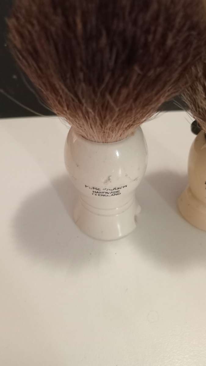 2 x Classic Badger Shaving Brushes(chipped at bottom)