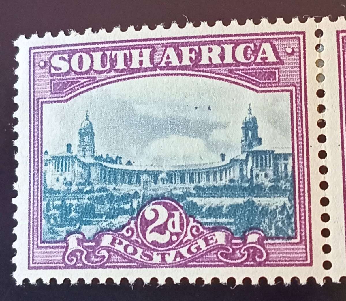 Union of SA 2d, Hyphenated Variety V31, 2 dots in sky below Fr of Africa row 20/1,MH
