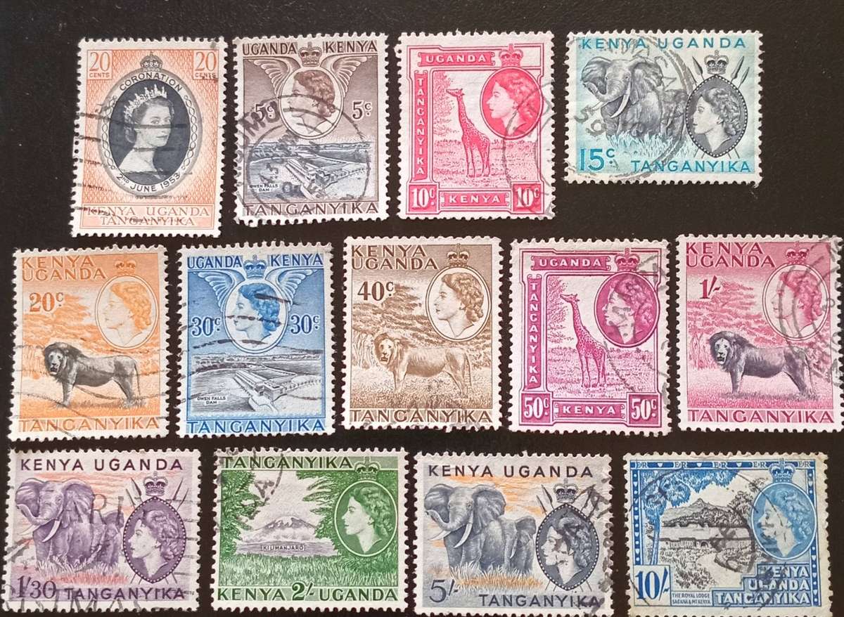 KENYA, UGANDA, TANGANYIKA 1953-1958 Part set VFU