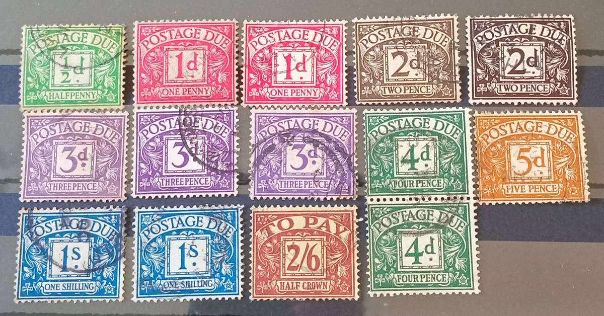 GREAT BRITAIN 1914+ POSTAGE DUES, SELECTION OF 14 FVU