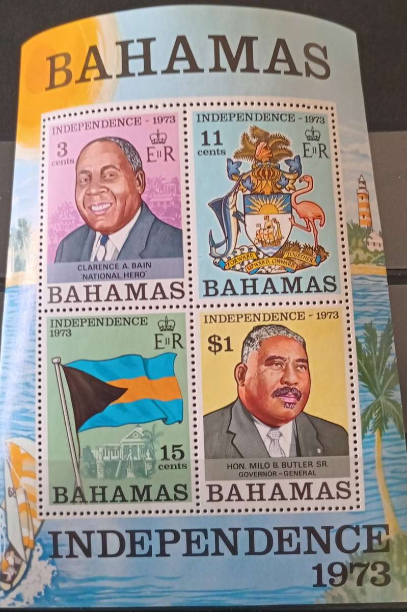 BAHAMAS 1973 MINI SHEET MNH INDEPENCE ISSUE