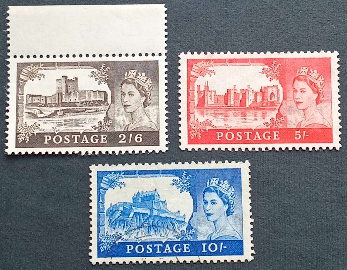 GREAT BRITAIN 1959 SG 595a-597a - Wmk 179(multiple crowns) MNH&VFU