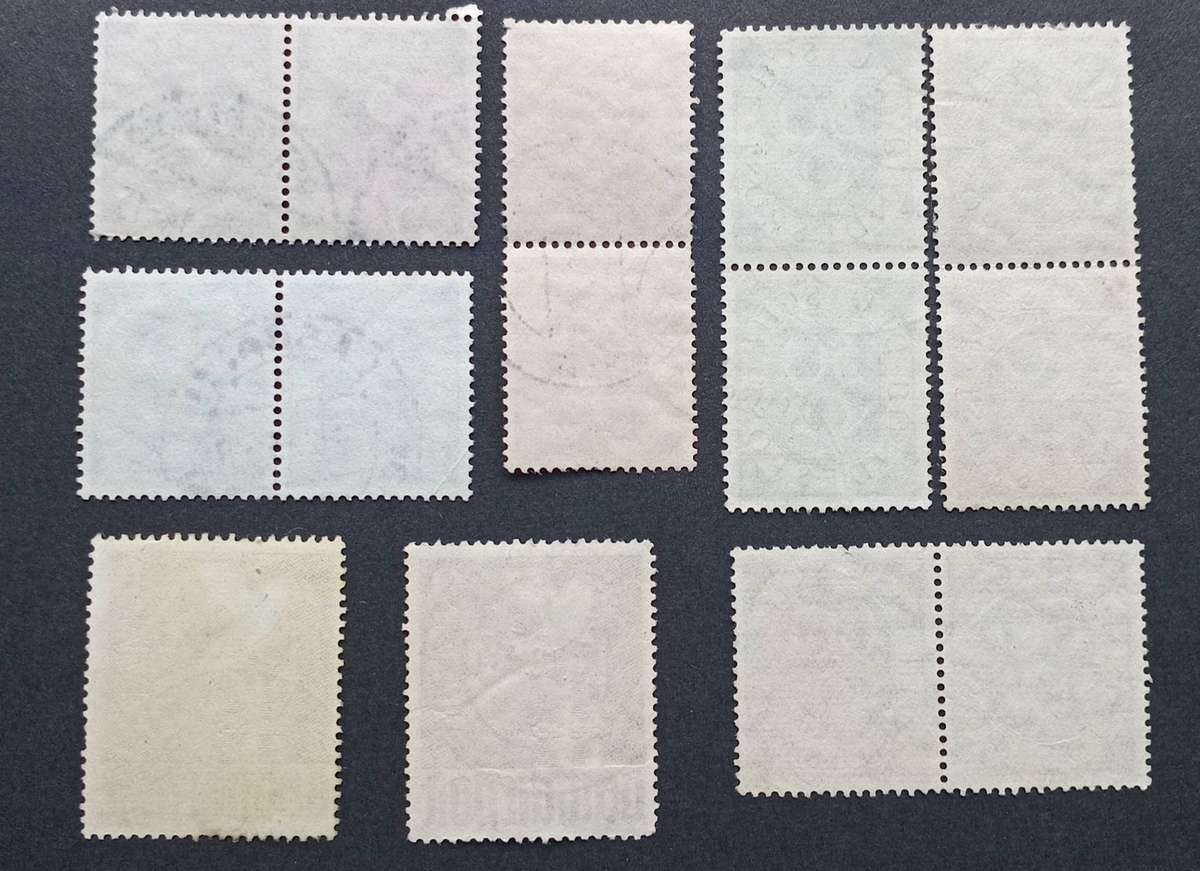 Germany 1951 Selectiom of Numerical and Post Horn stamps in pairs and singles. CV R1000+