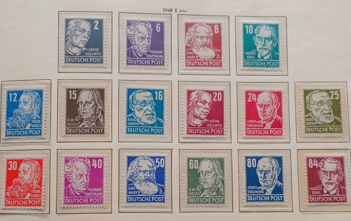 GERMANY DDR DEMOCRATIC REPUBLIC 1953 SCOTT 122-136 PERSONALITIES PERFECT MNH CV R4000+