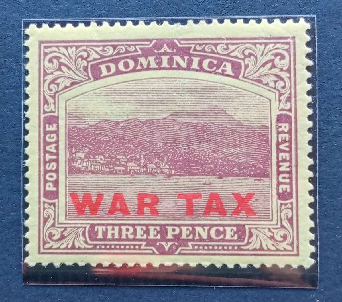 DOMINICA 1916-1919 KGV War Tax opt'd selection MH