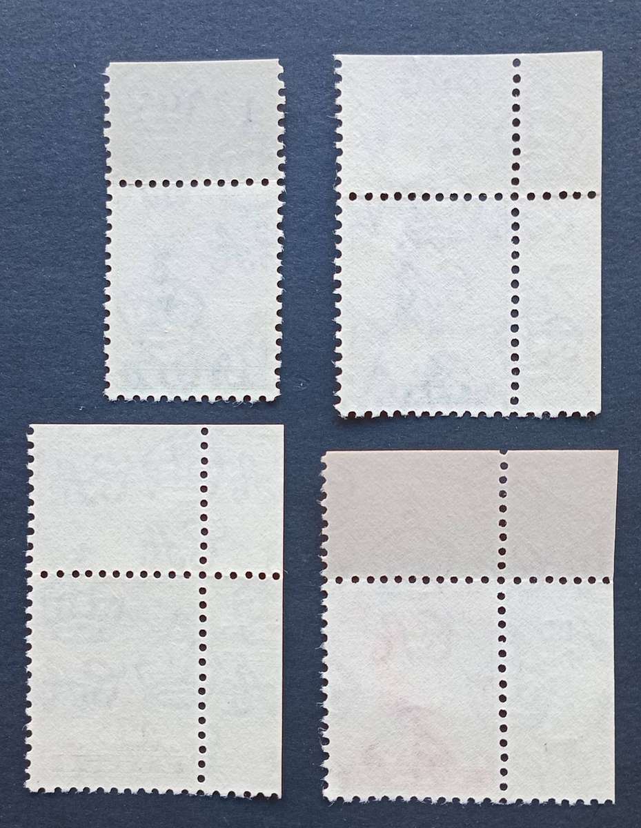 FIJI 1959, QEII Scarce corner control Singles x 4 #163-166