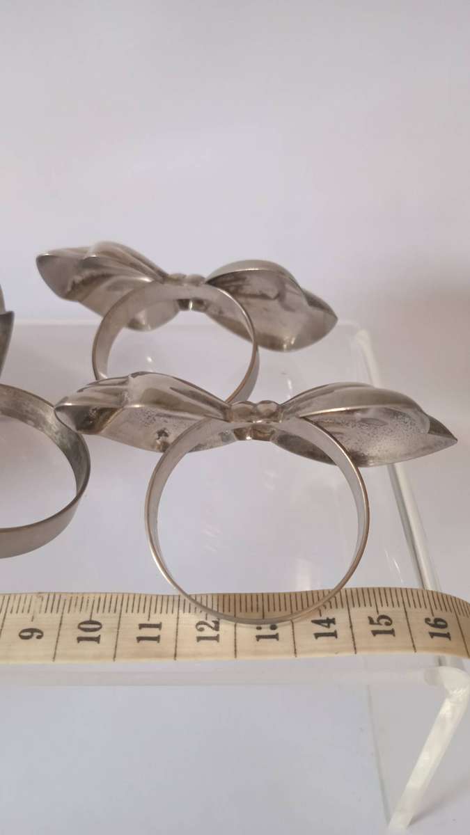 Vintage 4x Stylish Bow SERVIETTE HOLDERS