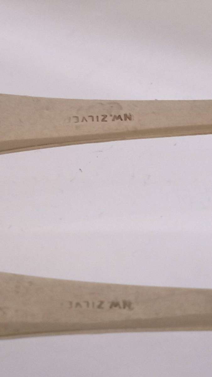 Vintage 1970 Marked NW Zilver 2x Teaspoons 11cm L