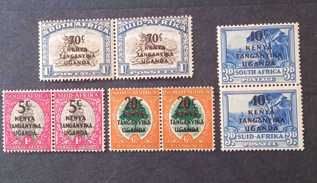 Kenya Uganda Tanganyika 1941- 42 S.A. Pictorial overprinted set, SG 151-154, CV £35)