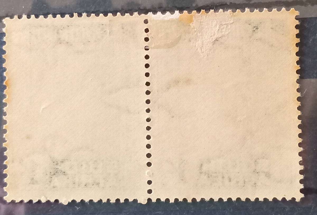 Union of SA, 1937, KGVI, 1/- Variety HYPHEN on Afrikaans stamp partial ommited(INK blob)