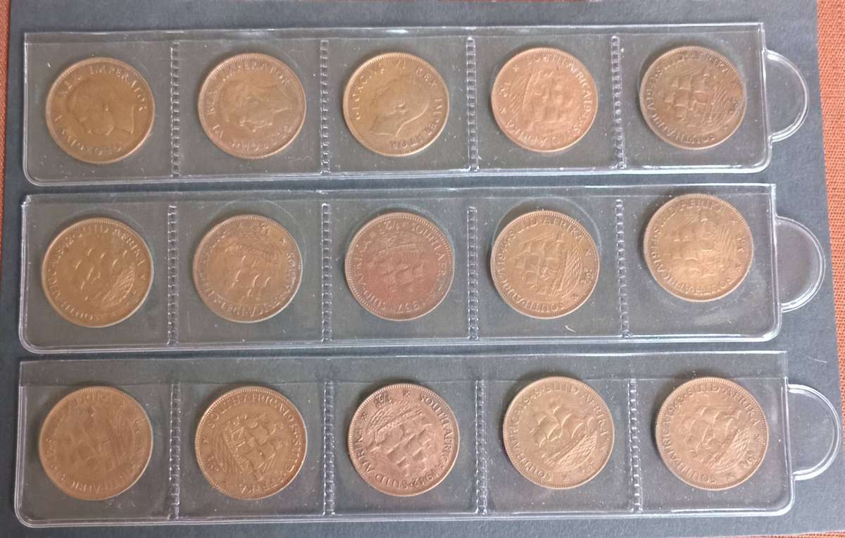 SA Union 15 x ½ Penny 1940's&50's
