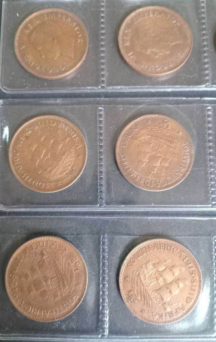 SA Union 15 x ½ Penny 1940's&50's