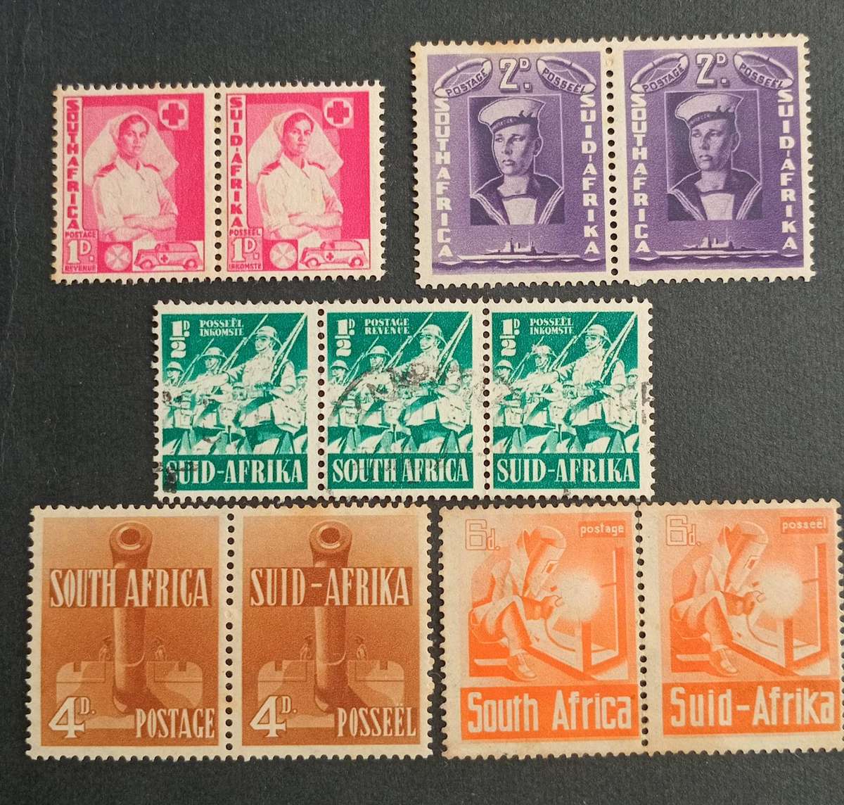 UNION OF SA LARGE WARS SELECTION OF MNH, MH & FVU