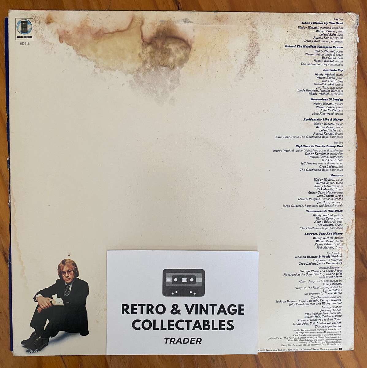 Warren Zevon - Excitable Boy LP G+/VG+ USA Pressing