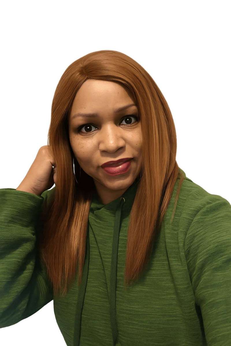 Copper Colour Straight Wig