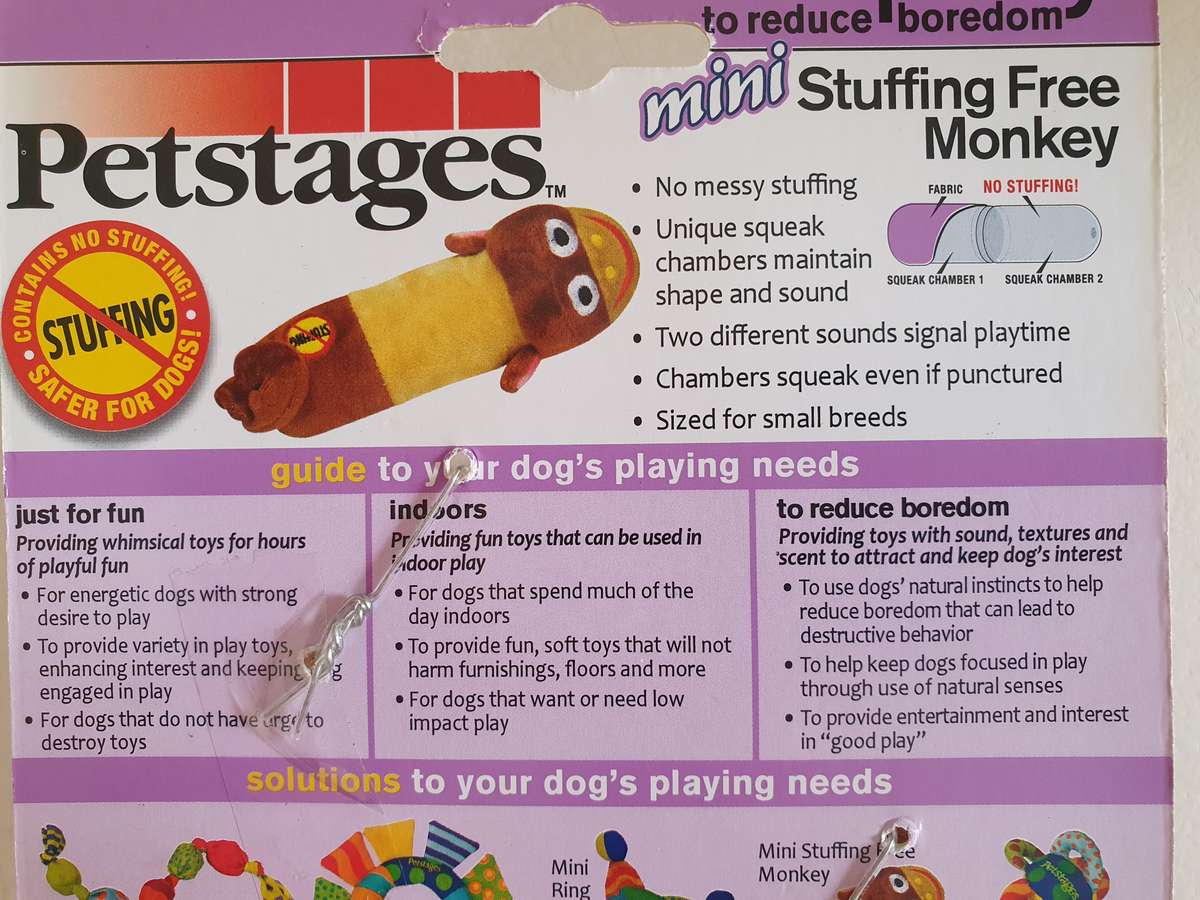Petstages Stuffing Free Monkey Mini Dog Toy