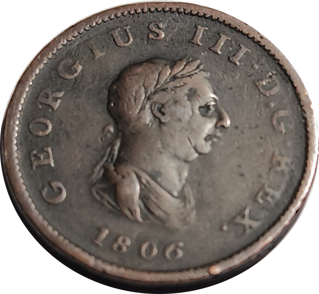 1 (ONE) PENNY - 1806 - George III - Great Britain - VF - a 219 Year old coin !
