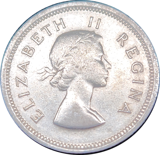 1 (ONE) SHILLING - 1954 - 0.50% Silver