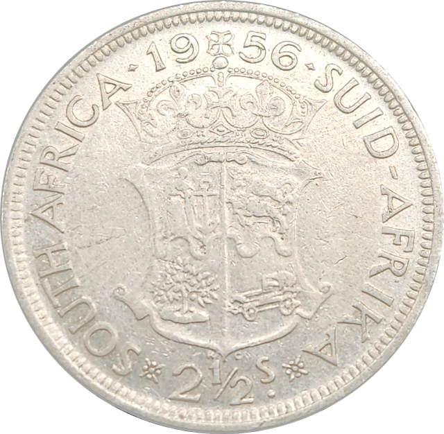 2 1/2 (TWO and a HALF)  Shillings - Half Crown - 1956