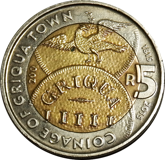5 (FIVE) RAND - GRIQUA (Griekwa) - 2015