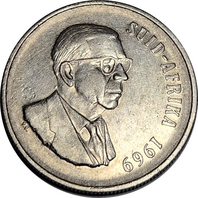 1 (ONE) RAND - R1 - 1966 - "Donges" Afrikaans - South Africa