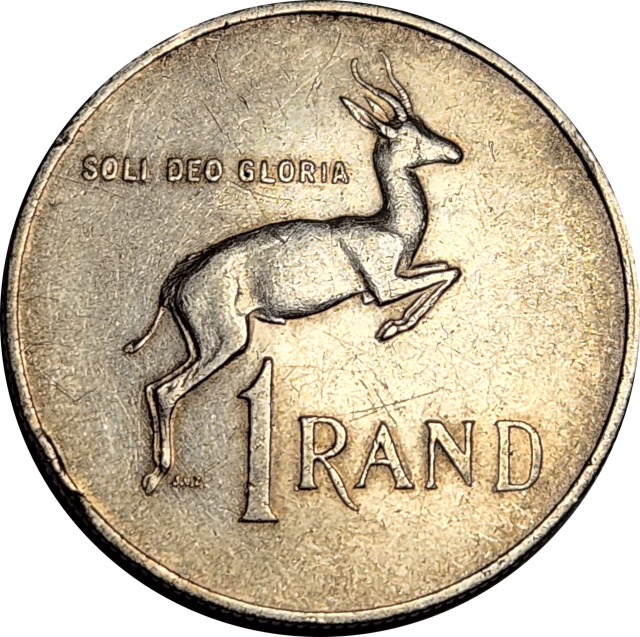 1 (ONE) RAND - R1 - 1967 - "Verwoerd" - Afrikaans - South Africa