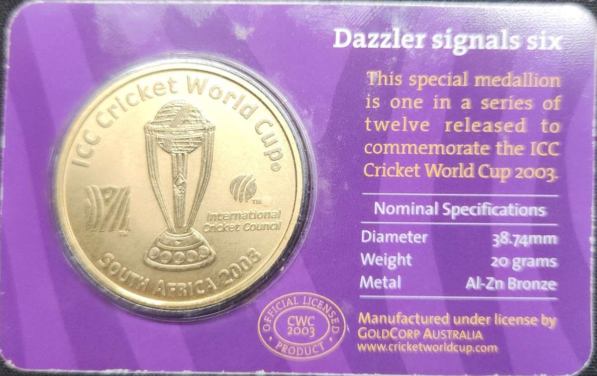 ICC Cricket World Cup 2003 "DAZZLER signals Six" Held in South Africa