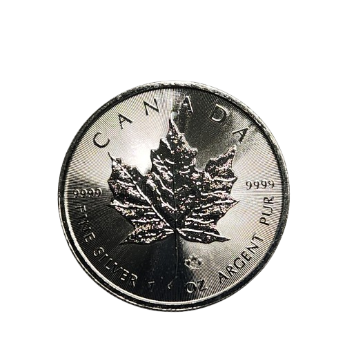 Canadian MAPLE - 5(FIVE) DOLLARS - 2014 - 1 oz .999 fine silver - Inside Capsule