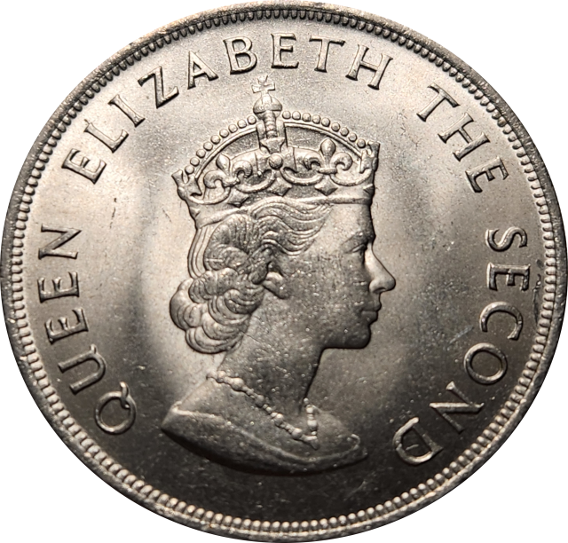 5 (FIVE) SHILLINGS - ISLE (Bailiwick) of JERSEY - 1966 in UNC - AWESOME Coin !