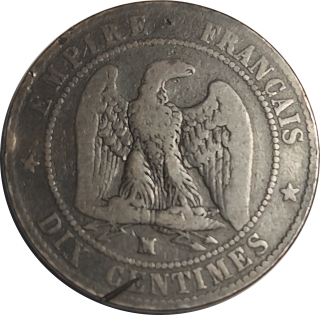 10 (TEN) CENTIMES - 1855 - Napoleon III - France