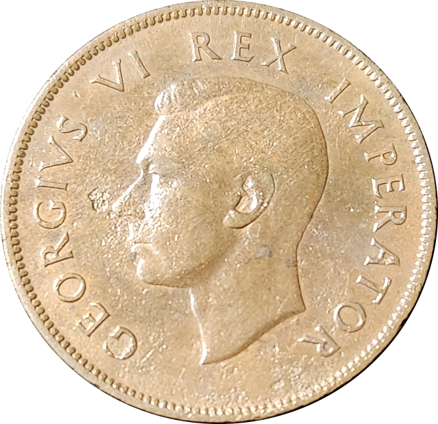 1 (ONE) PENNY - 1937 - Very Fine Coin still have some Red in it !