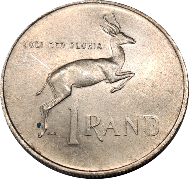1 (ONE) Rand - 1967 - Dr. Verwoerd - Silver 0.800