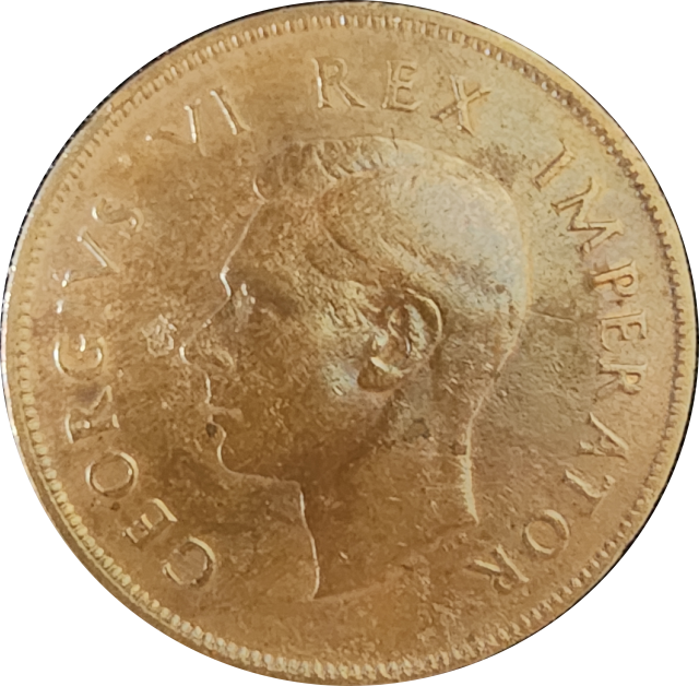 1 (ONE) PENNY - 1937 - Very Fine Coin still have some Red in it !