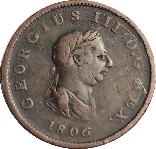 1 (ONE) PENNY - 1806 - George III - Great Britain - VF - a 219 Year old coin !