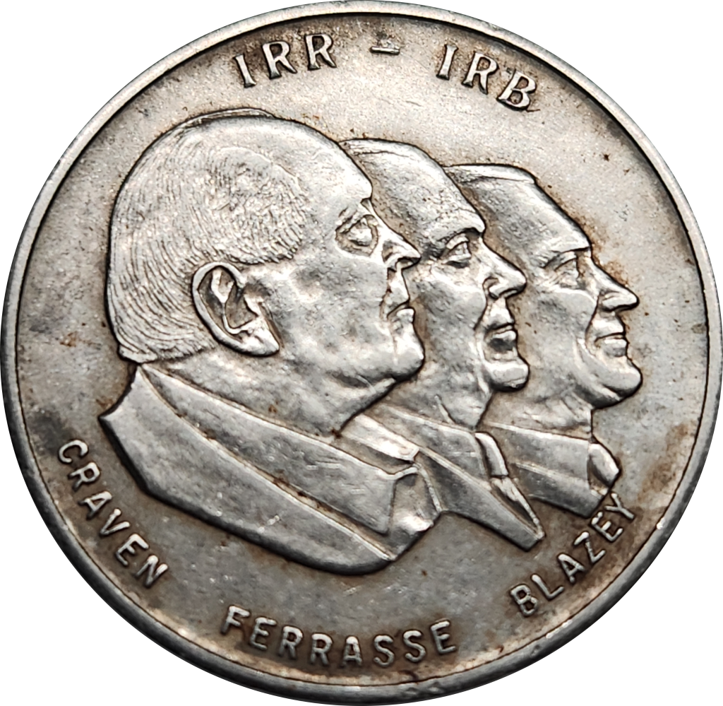 DANIE GRAVEN - 1 of 4 Stainless Steel commemorative medallions - With other members of Rugby board