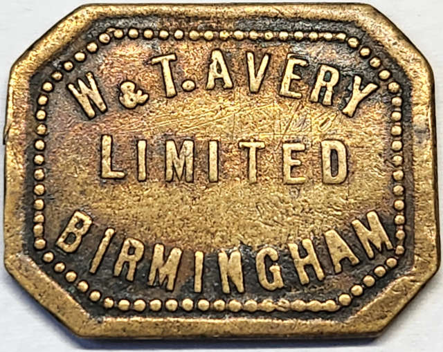 3j - 1847 to 1911 -  Apothecary Weight Tokens - W & T Avery Ltd of Birmingham