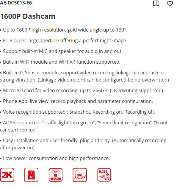 Hikvision Dashcam F6 - ADAS - Speaks to you !!!