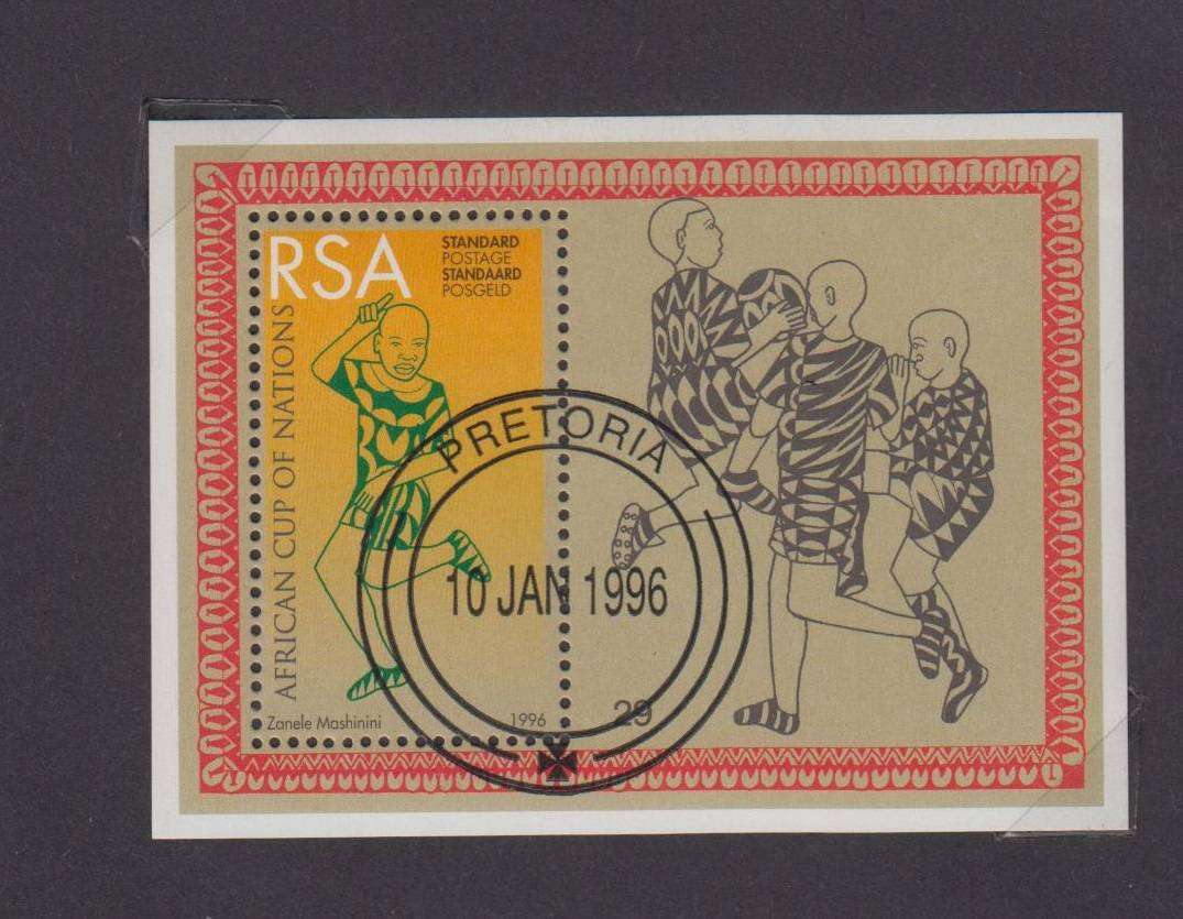 RSA - 1996 - African cup of nations - CTO MS (SACC 938)