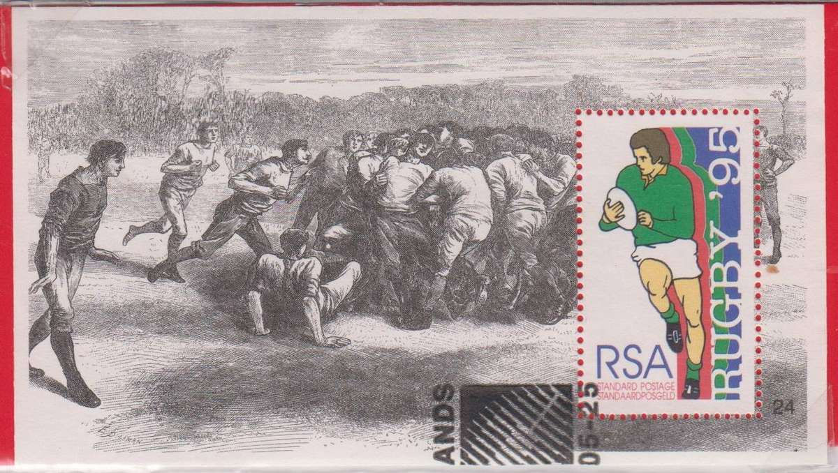 RSA - Rugby Worldcup 1995 - CTO Mini sheet (SACC 898)