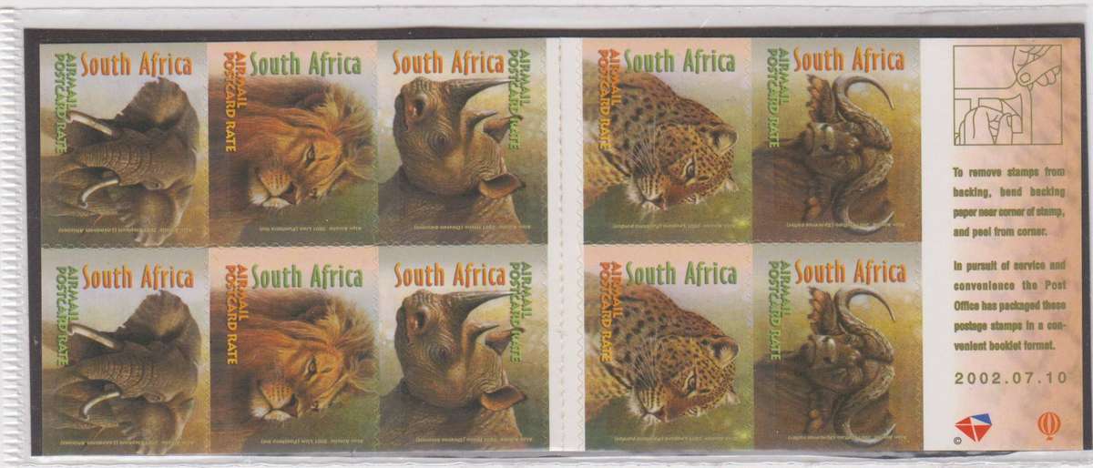 RSA - 2001 - Big Five Booklet 59 MNH 2002/07/10 - SACC 1493